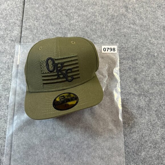New Era 59FIFTY Oklahoma City Comets MLB Baseball Cap Men 7 1/4 Olive Fitted Hat - Picture 12 of 12